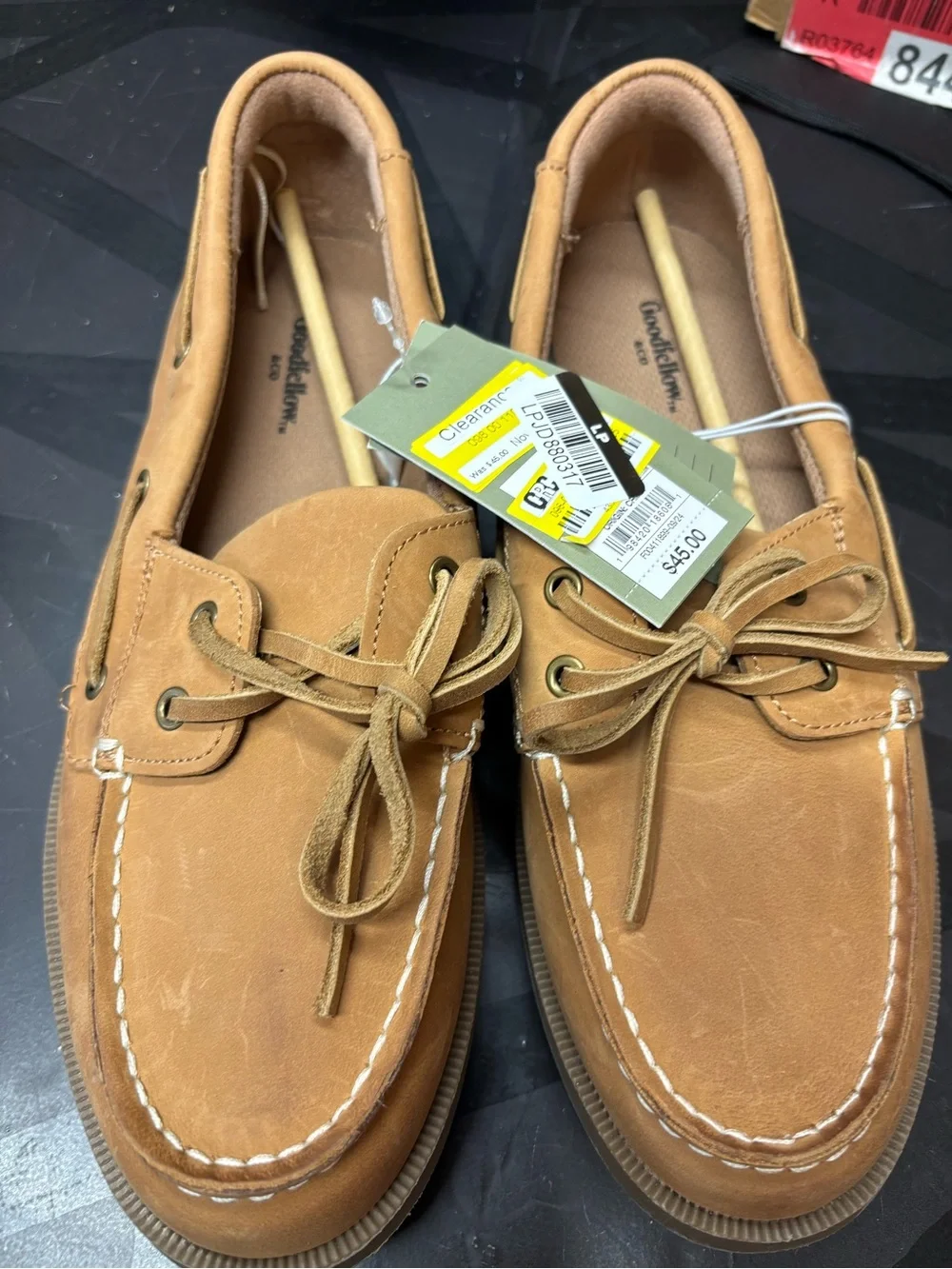 Goodfellow & Co Chestnut Tan Nubuck Boat Shoe b129s